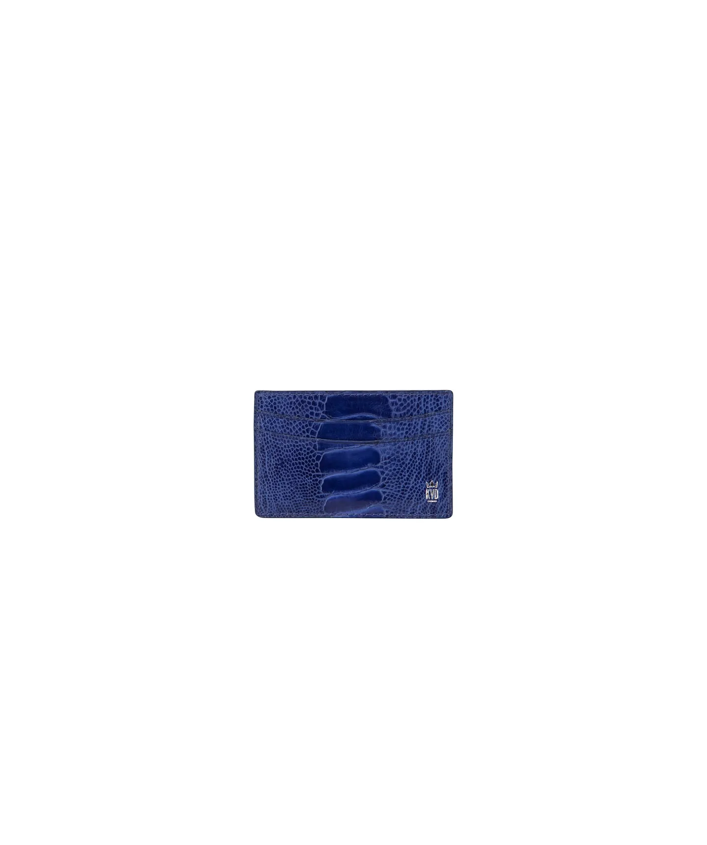 Blue Ostrich Shin | Credit Card Holder