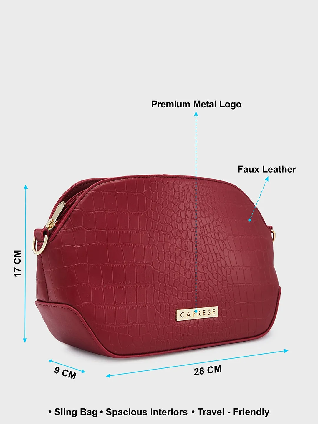 Caprese Flix Sling Small Maroon