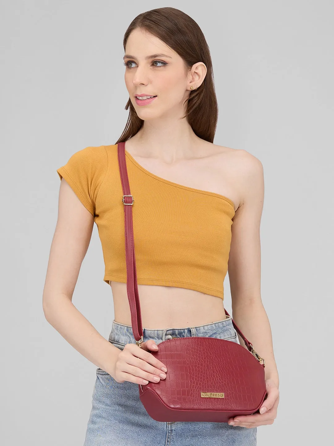 Caprese Flix Sling Small Maroon