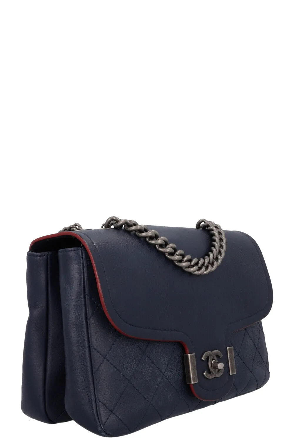 CHANEL 2018 Paris Greece Archi Chic Flap Bag Blue