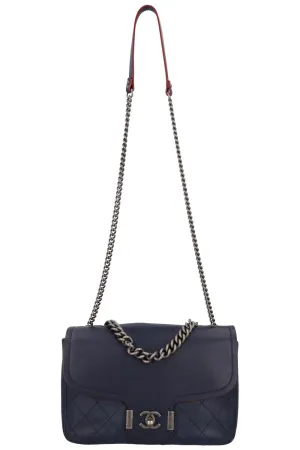 CHANEL 2018 Paris Greece Archi Chic Flap Bag Blue