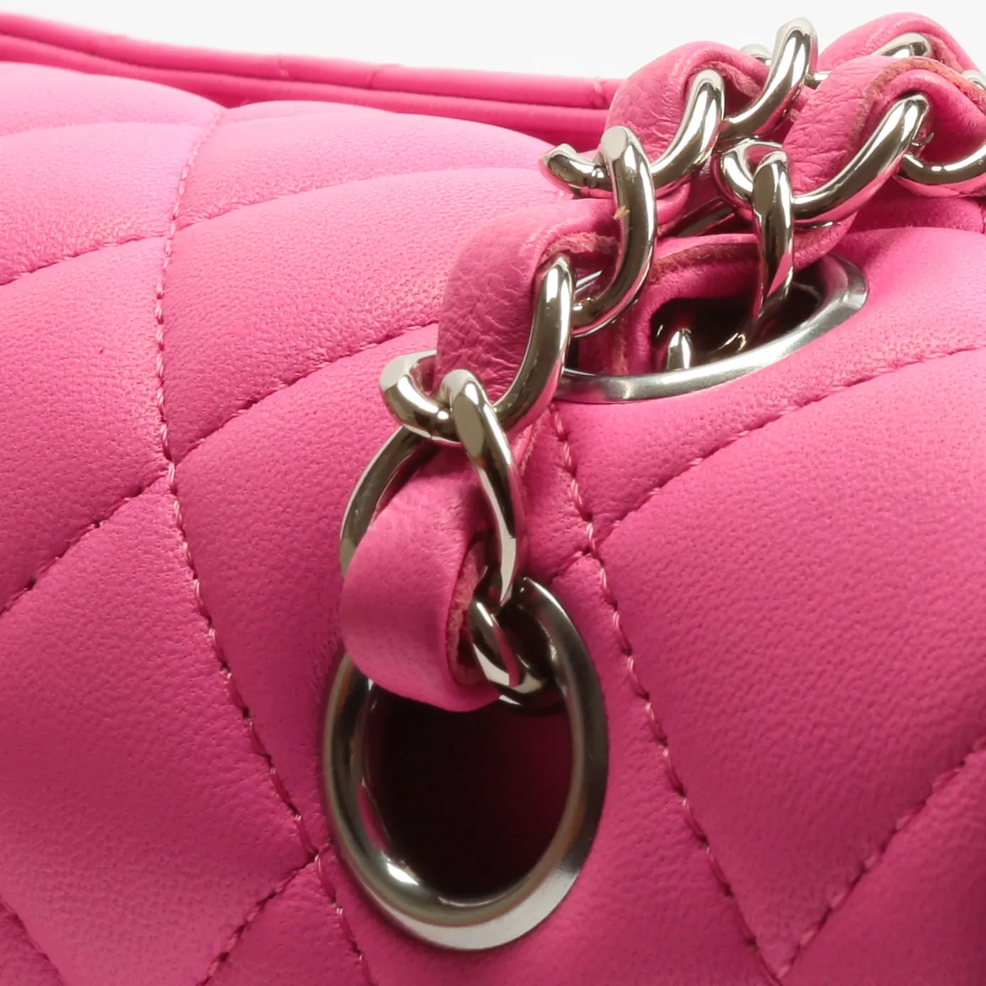 CHANEL 2021 Medium Classic Double Flap Lambskin- Bubblegum Pink