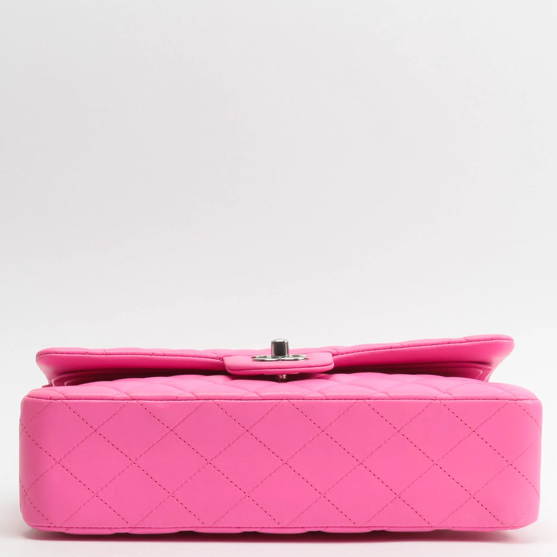 CHANEL 2021 Medium Classic Double Flap Lambskin- Bubblegum Pink