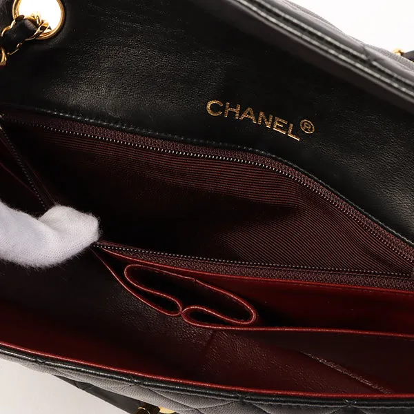 Chanel Around 1990 Made Full Flap Chain Bag 23Cm Black