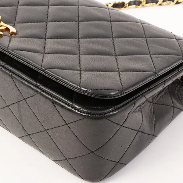 Chanel Around 1990 Made Full Flap Chain Bag 23Cm Black