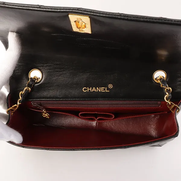 Chanel Around 1990 Made Full Flap Chain Bag 23Cm Black