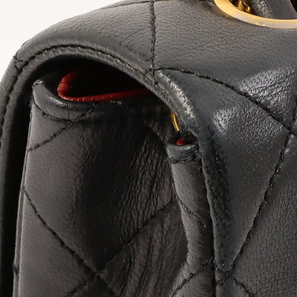 Chanel Around 1990 Made Full Flap Chain Bag 23Cm Black