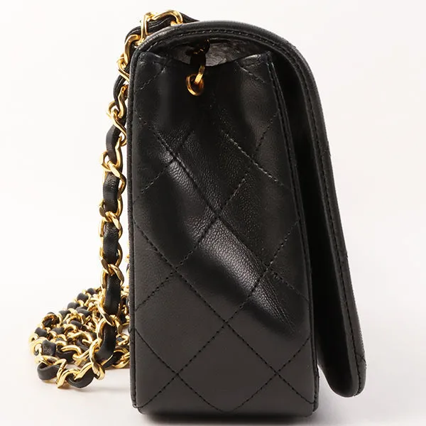 Chanel Around 1990 Made Full Flap Chain Bag 23Cm Black