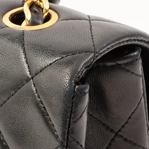 Chanel Around 1990 Made Full Flap Chain Bag 23Cm Black