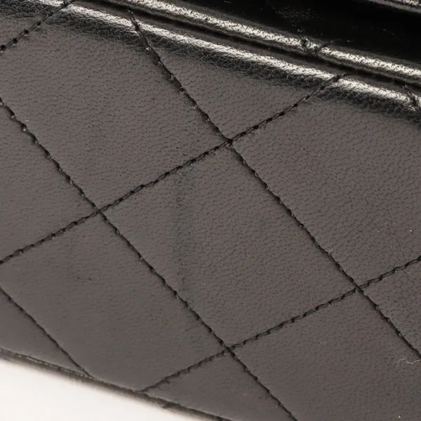 Chanel Around 1990 Made Full Flap Chain Bag 23Cm Black
