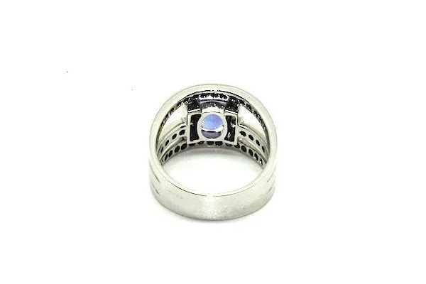 Channel Tanzanite And Pave Diamond Ring / Item Code: RNG 21