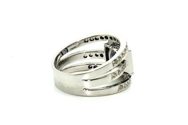 Channel Tanzanite And Pave Diamond Ring / Item Code: RNG 21