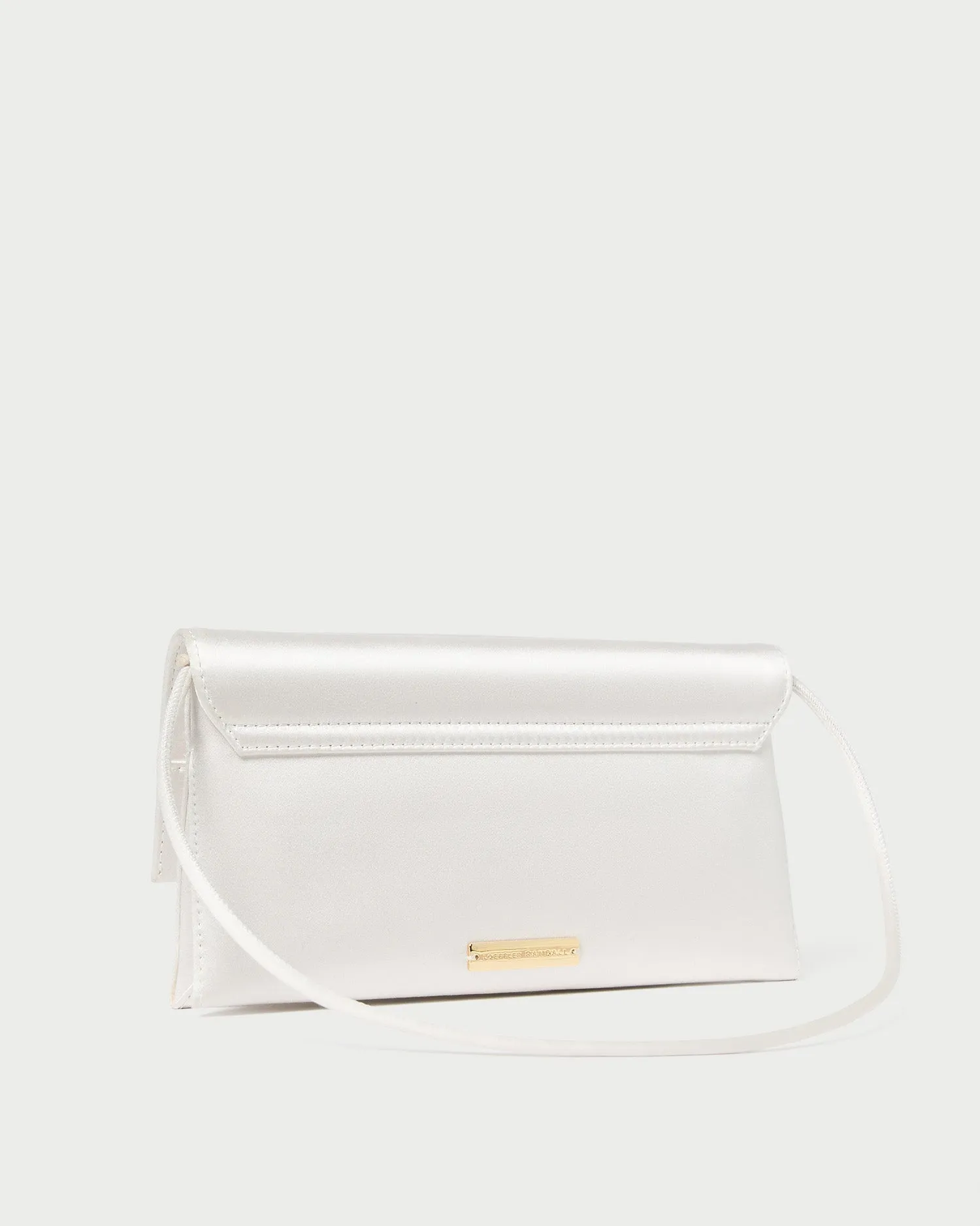 Charlee Cream Satin Shoulder Bag