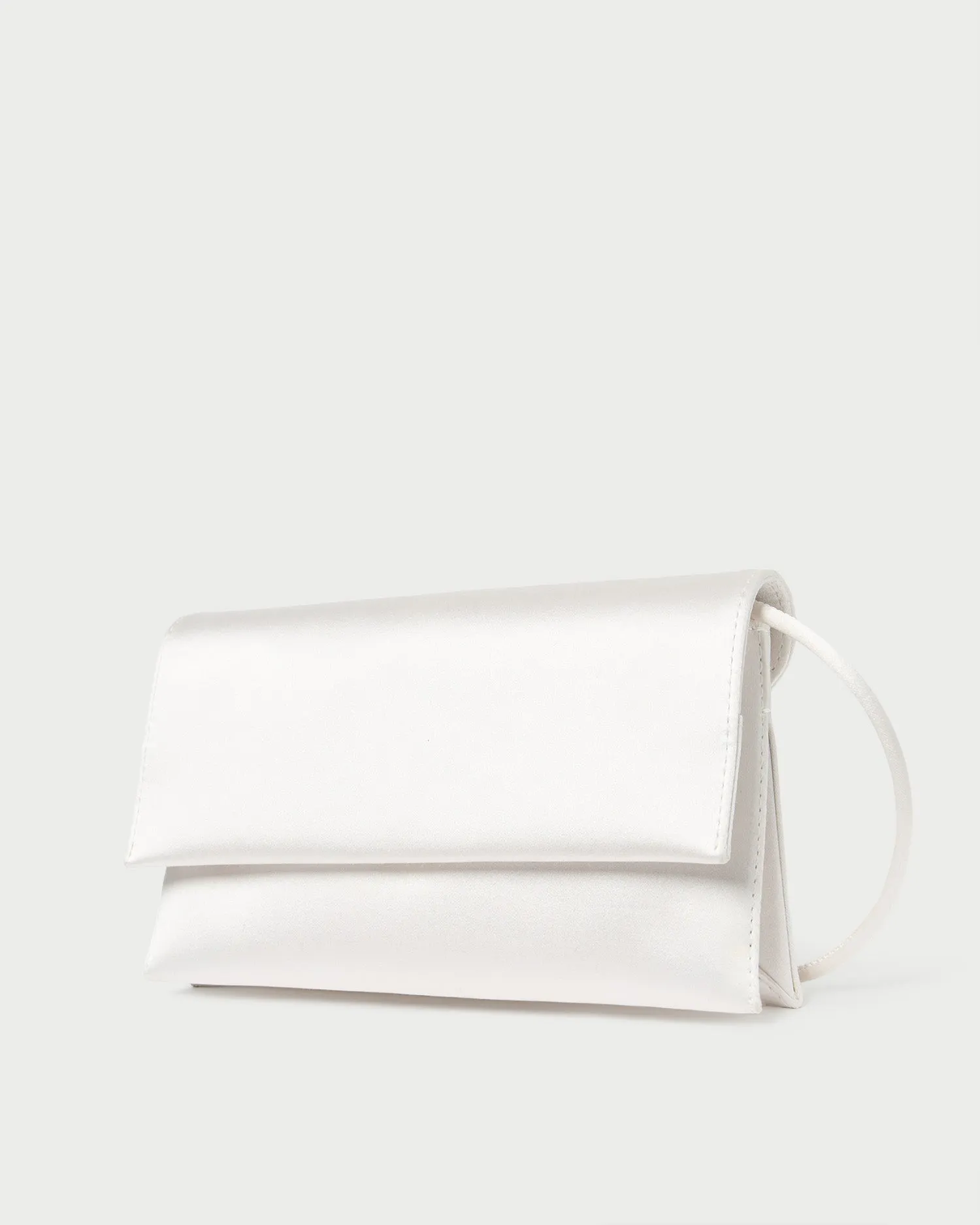 Charlee Cream Satin Shoulder Bag