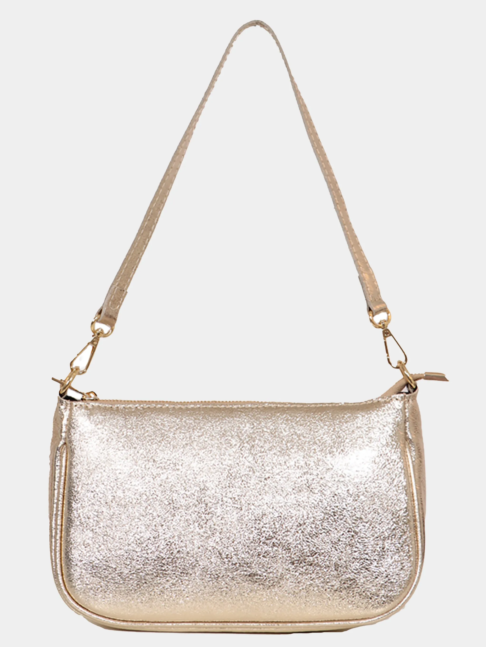 Chloe - Italian Leather Baguette Bag - Gold, Metallic