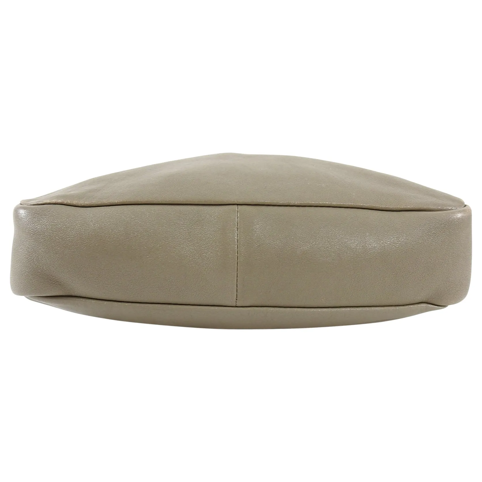 Chloe Kuroa Beige Leather Shoulder Bag with Gold Zip Detail