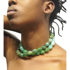 Chrysoprase Smooth Nugget Strand
