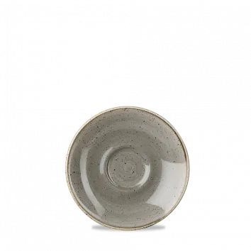 CHURCHILL ESPRESSO SAUCER - PEPPERCORN GREY  " 4.5" BOX 12"