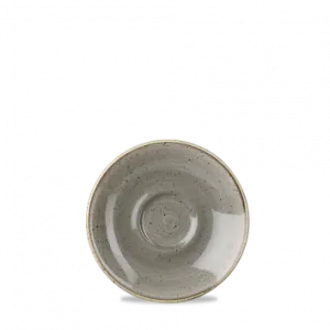 CHURCHILL ESPRESSO SAUCER - PEPPERCORN GREY  " 4.5" BOX 12"