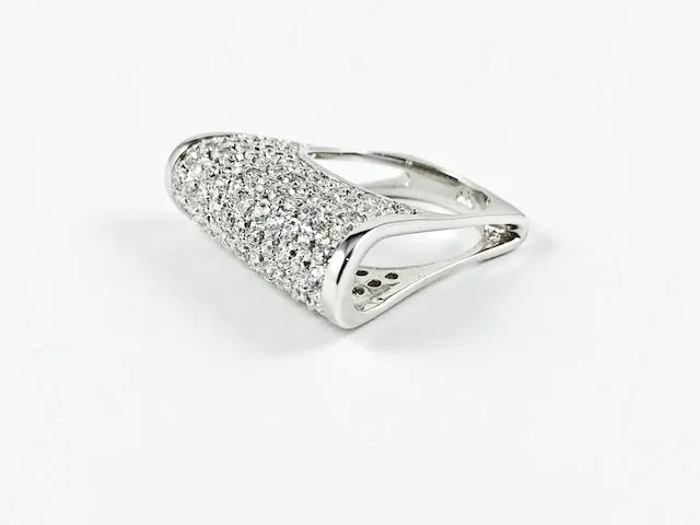 Classic Elegant Thin Shape Bar Design Silver Ring