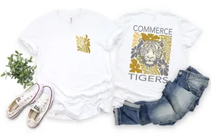 Commerce Boho Flower Mascot Tee (Toddler/Youth)