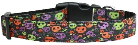 Confetti Skulls Nylon Cat Collar