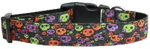 Confetti Skulls Nylon Cat Collar