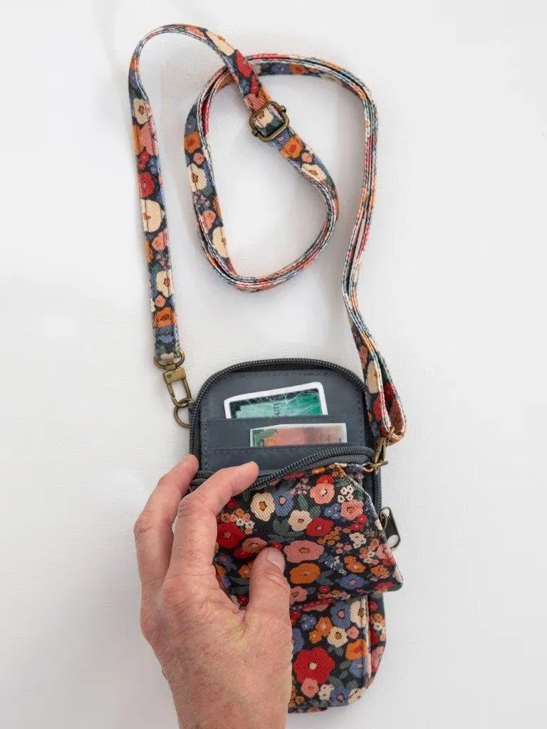 Crossbody Phone Bag - Floral