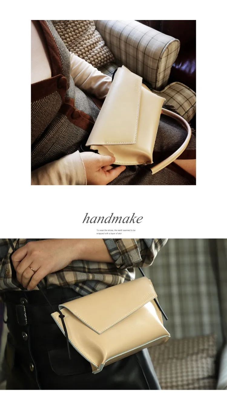 Cute LEATHER Small Side Bag Green Handmade WOMEN Crossbody BAG Phone Purse FOR WOMEN