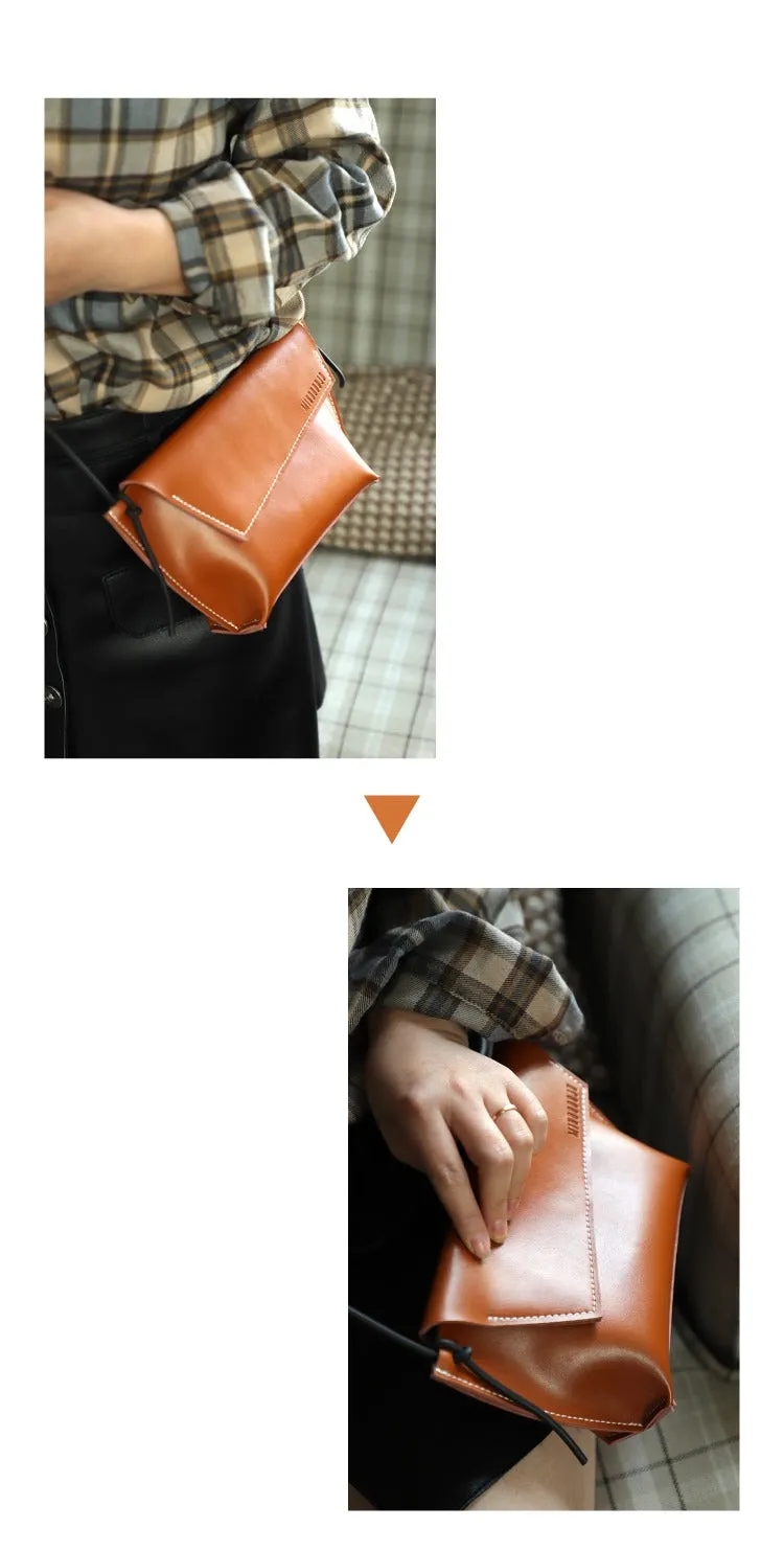 Cute LEATHER Small Side Bag Green Handmade WOMEN Crossbody BAG Phone Purse FOR WOMEN