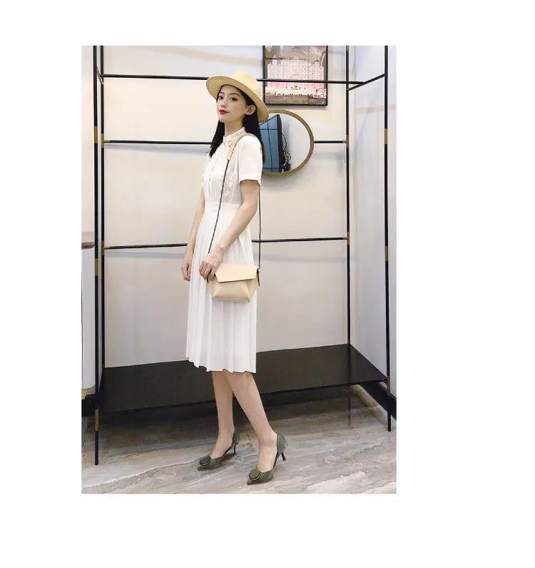 Cute LEATHER Small Side Bag Green Handmade WOMEN Crossbody BAG Phone Purse FOR WOMEN