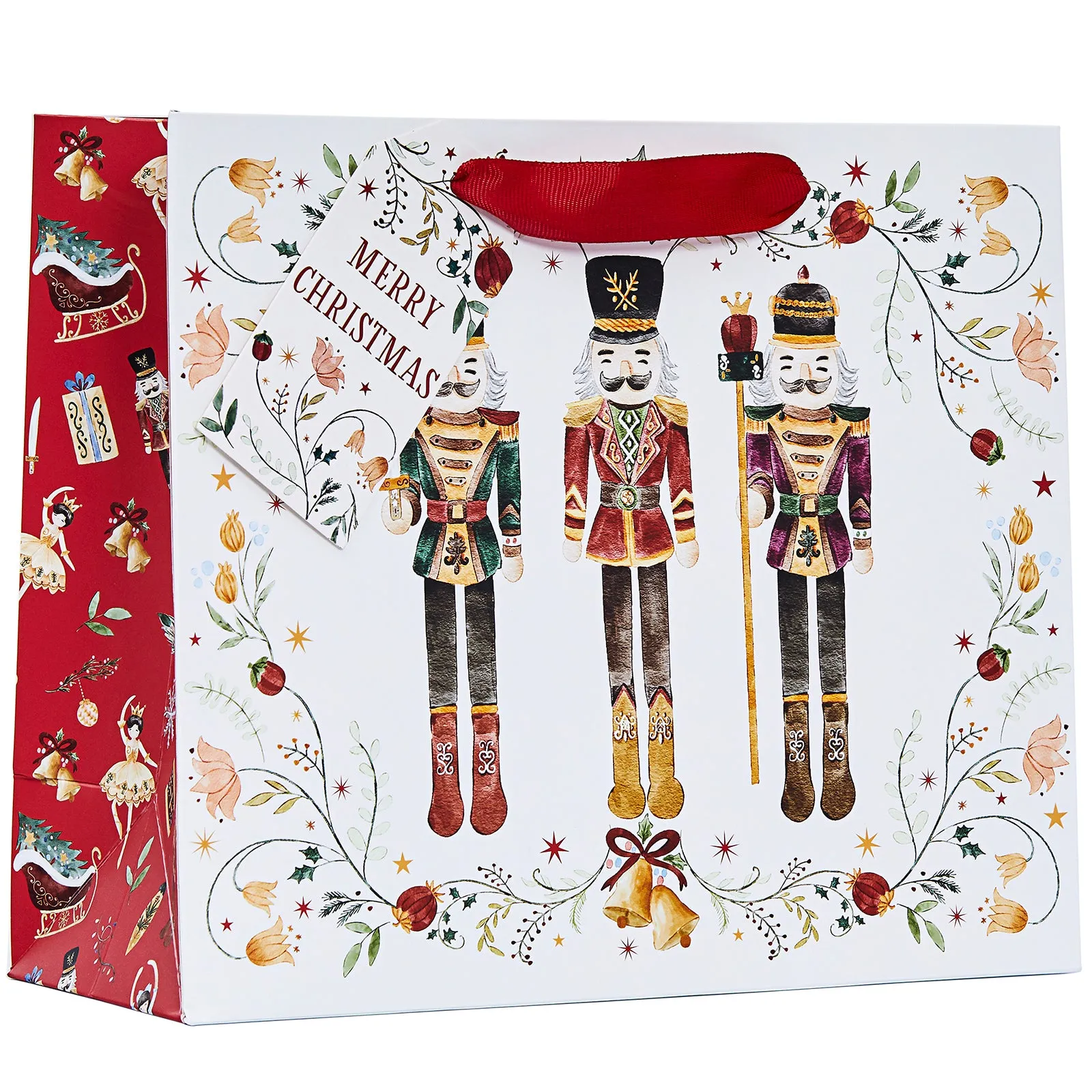 Design By Violet Nutcracker Shopper Christmas Gift Bag