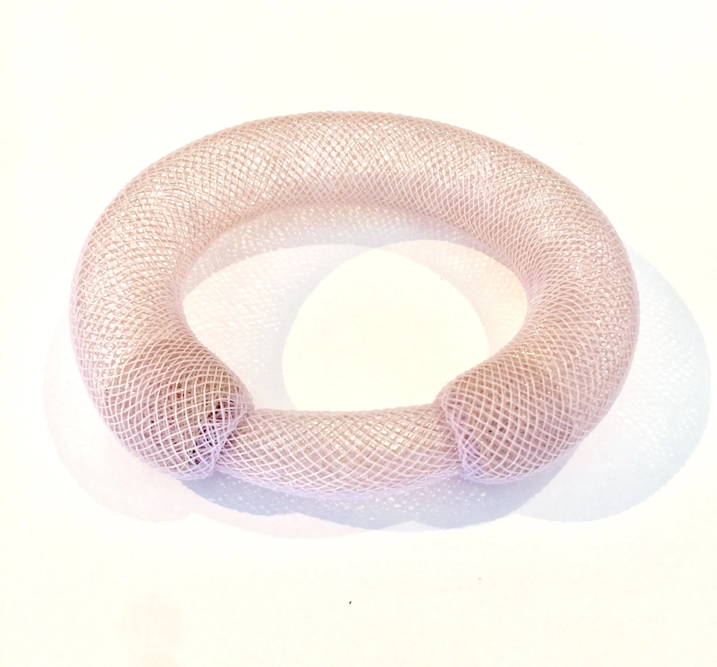 Dyed Pink Nylon Mesh Bracelet