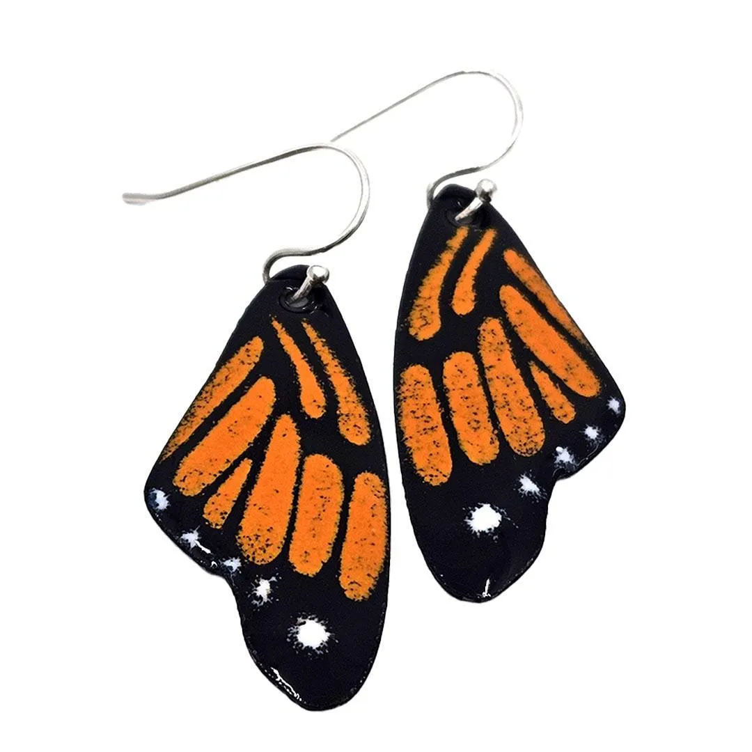 Earrings - Butterfly Wings  (Monarch Orange) by Magpie Mouse Studios