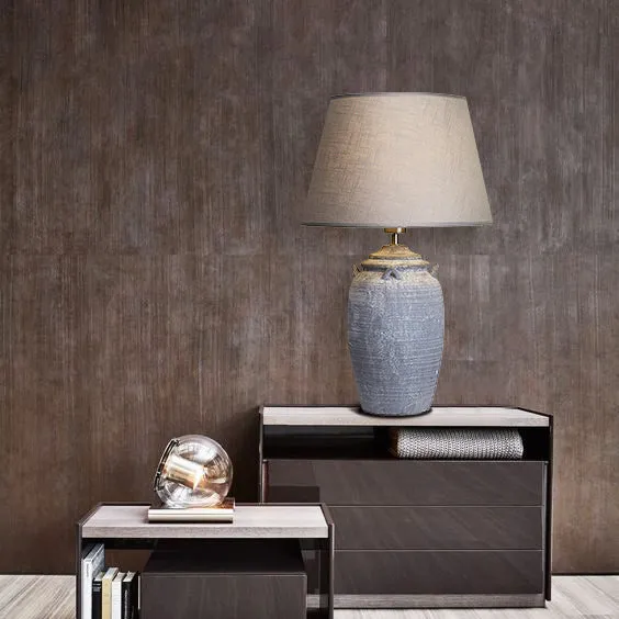 Ebony Antique Ceramic Modern Table Lamp
