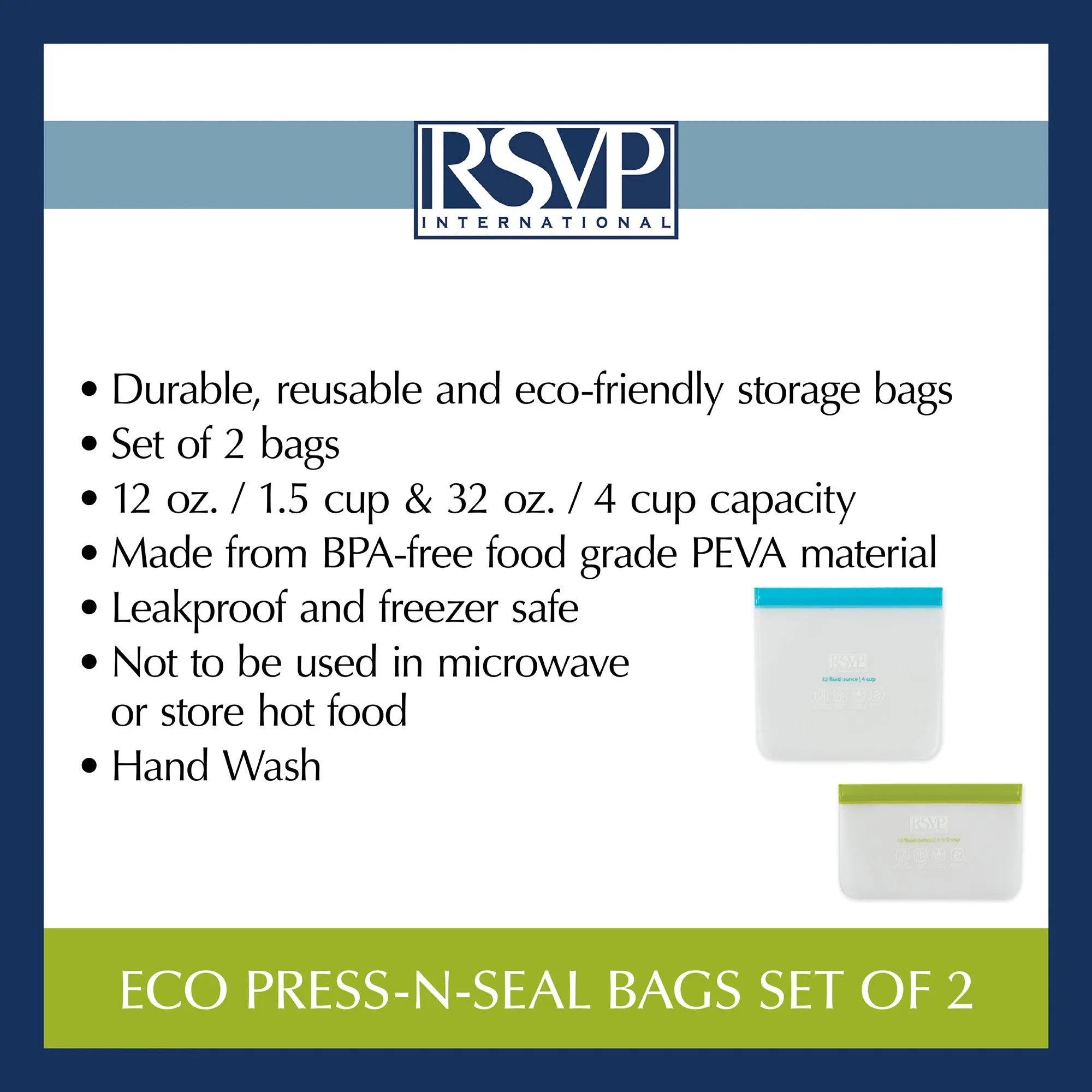 Eco Press-N-Seal Bags Set Of 2