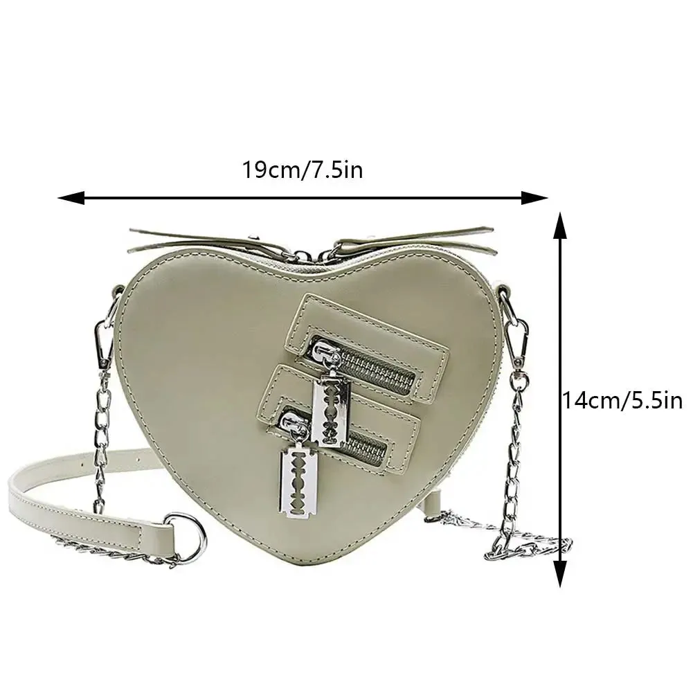 Edgy Holographic Heart Purse