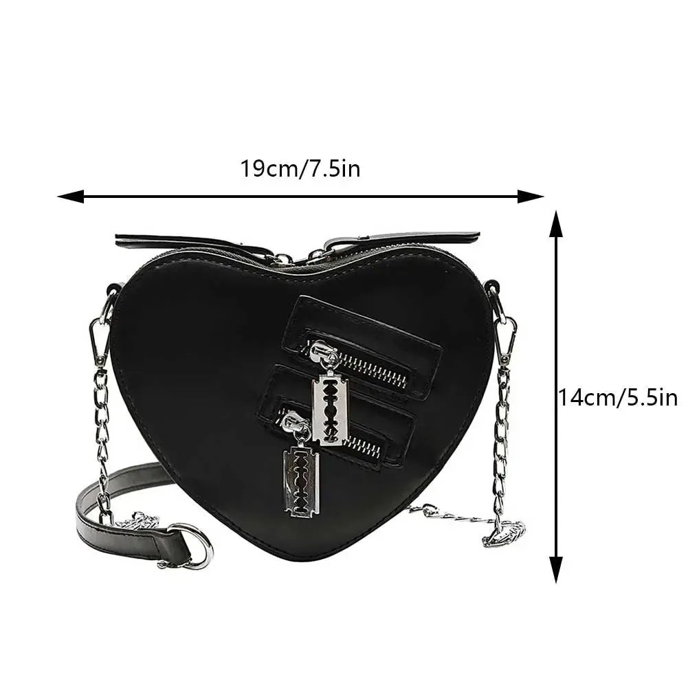 Edgy Holographic Heart Purse