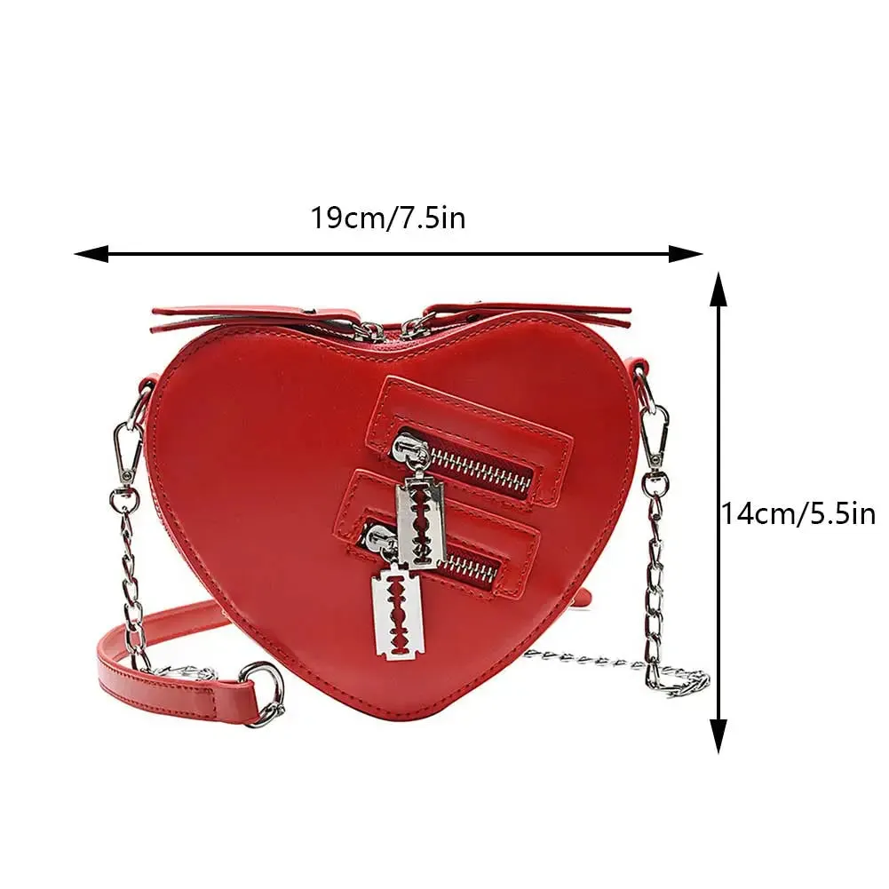 Edgy Holographic Heart Purse