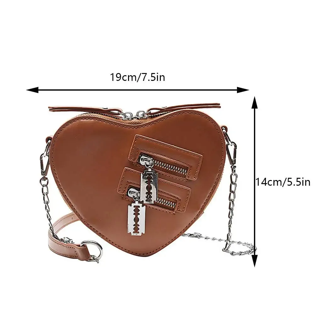 Edgy Holographic Heart Purse