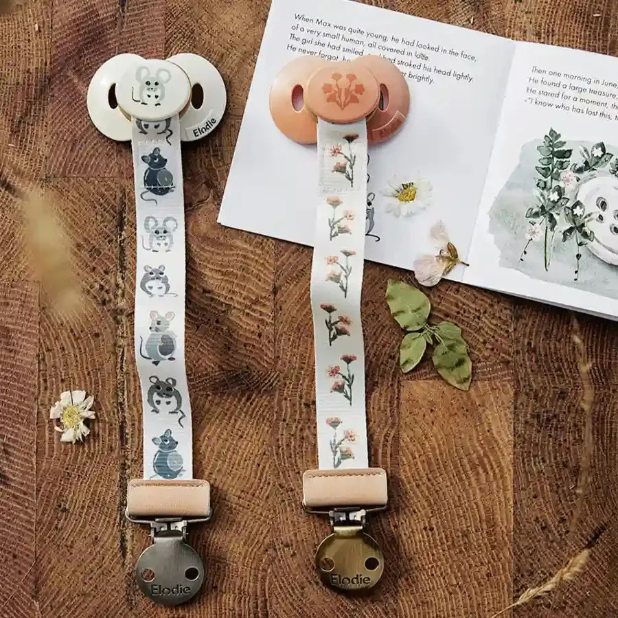 Elodie Details Pacifier Clip Forest Mouse