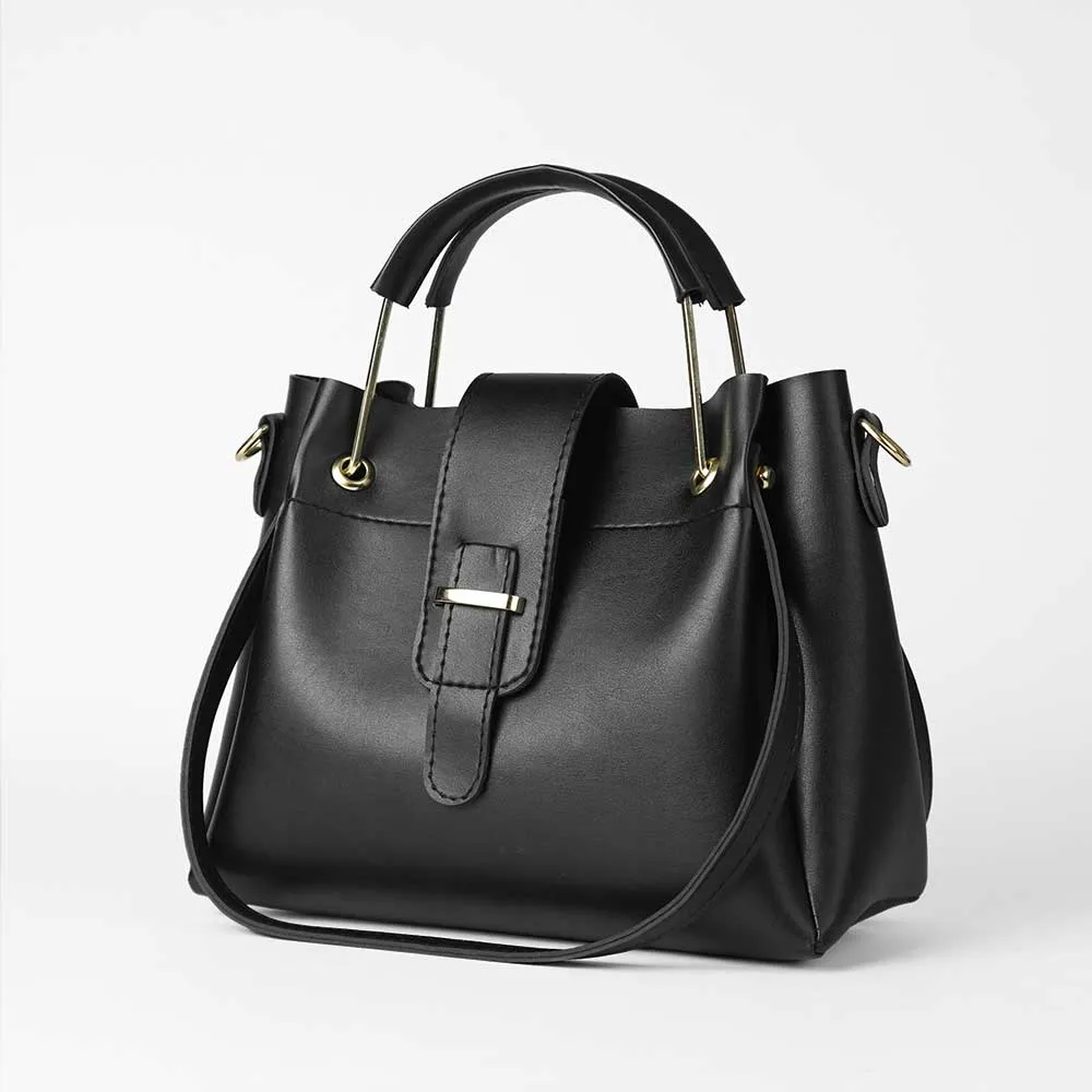 Emerald Bag with Flap Black
