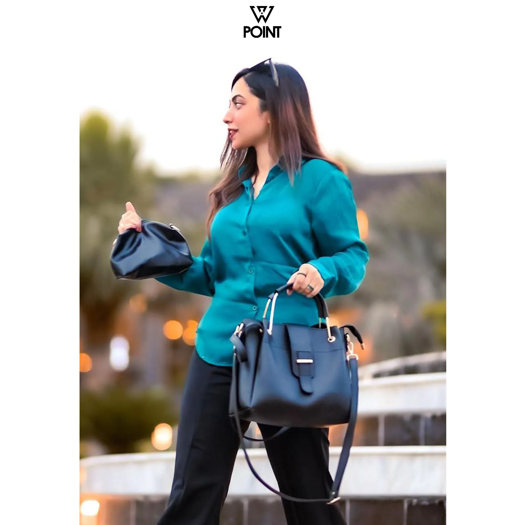 Emerald Bag with Flap Black