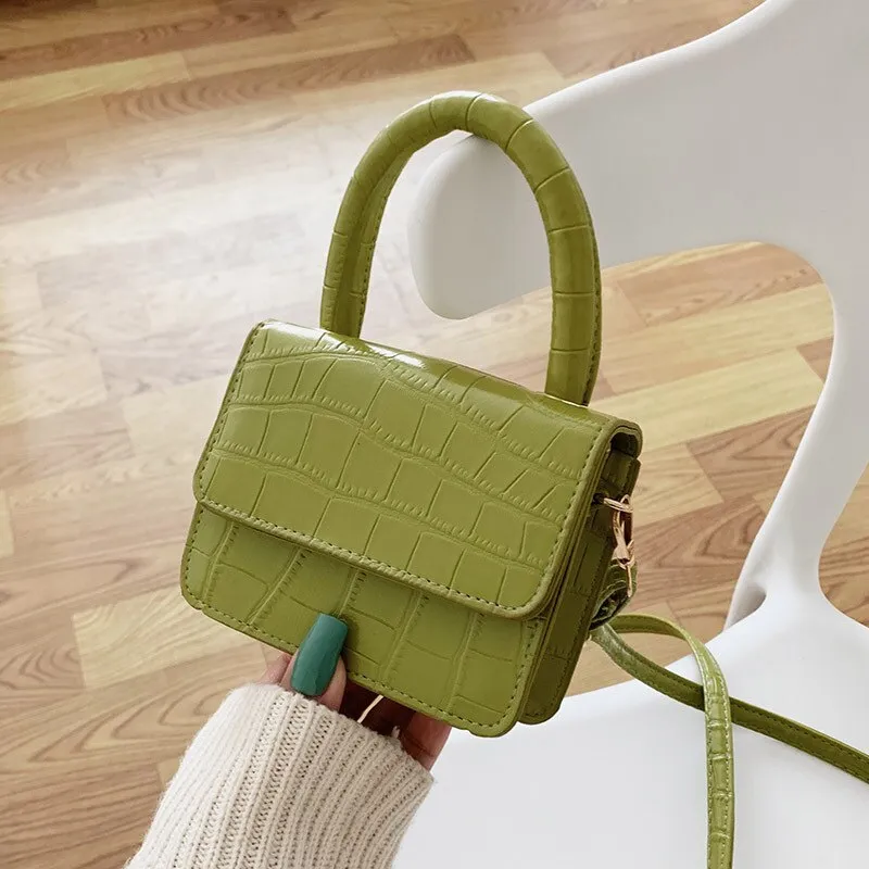 Fashion Crocodile Pattern Crossbody Bag For Women PU Leather Portable Handbag Flap Shoulder Bags Ladies Designer Luxurious Bags