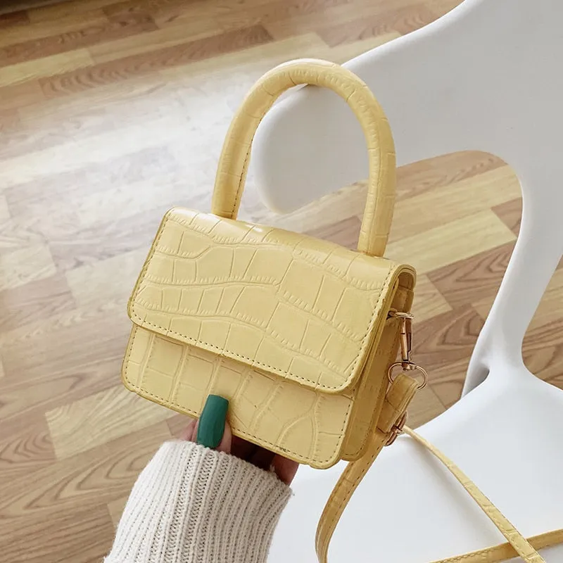 Fashion Crocodile Pattern Crossbody Bag For Women PU Leather Portable Handbag Flap Shoulder Bags Ladies Designer Luxurious Bags