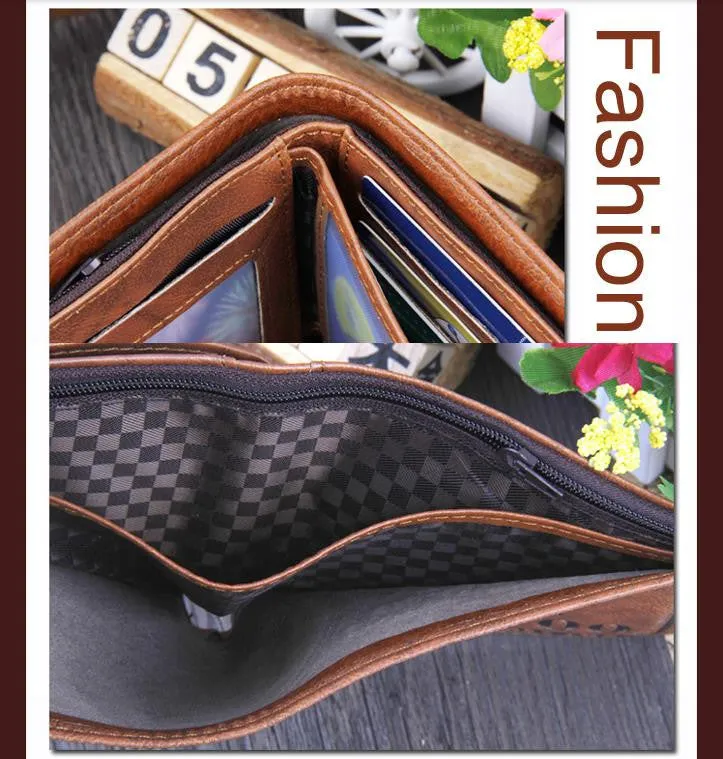 Fashion New Sale Men's Wallets Dollar Price Pattern Designer Casual Credit Card Holder Purse Wallet For Men