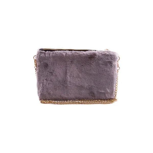 Faux Fur Clutch Shoulder Bag