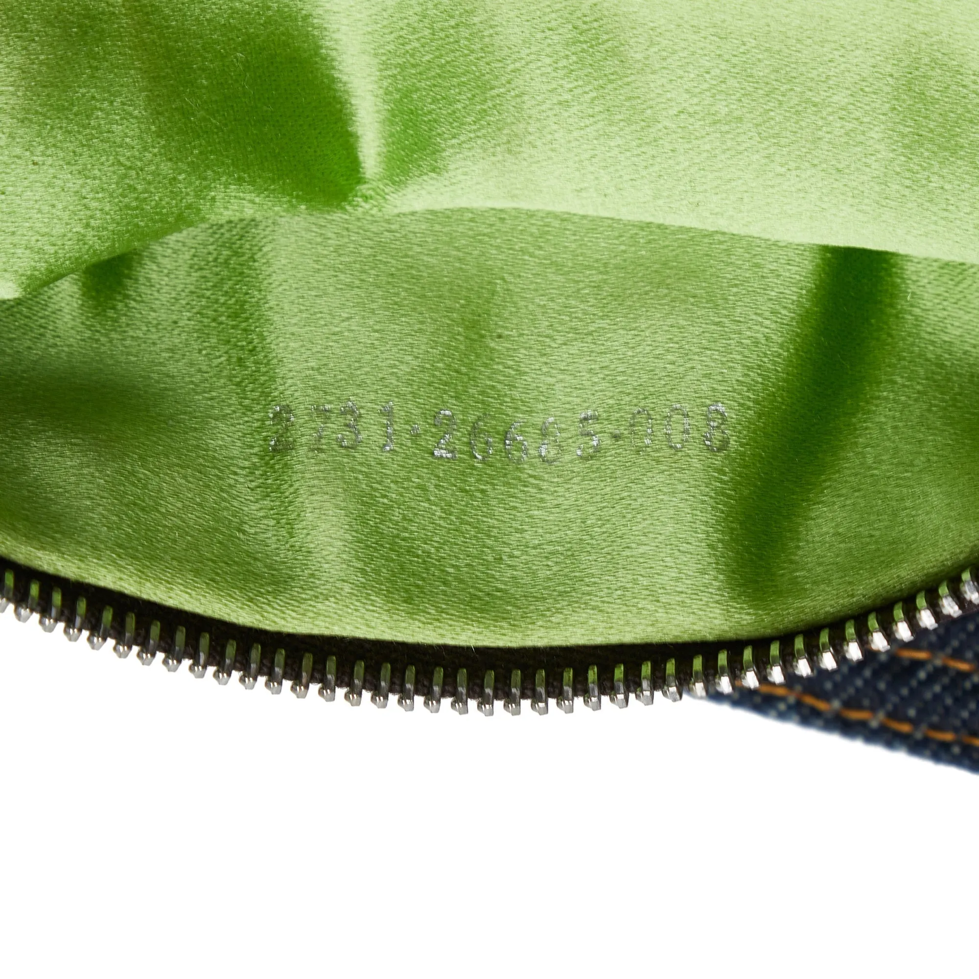 FENDI Embroidered Denim Baguette