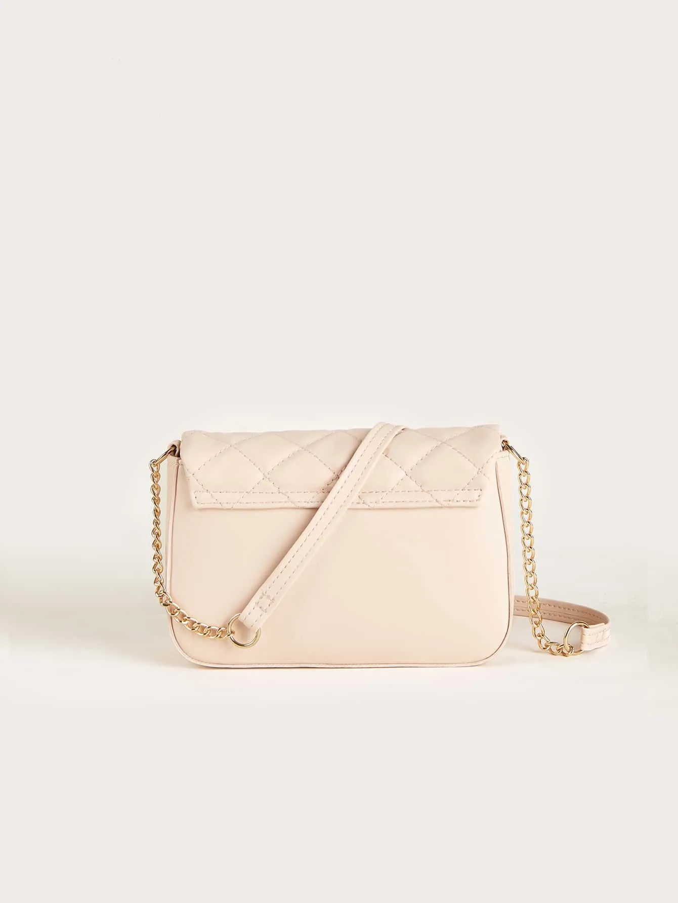 Girls Butterfly Decor Quilted Flap Chain Square Bag