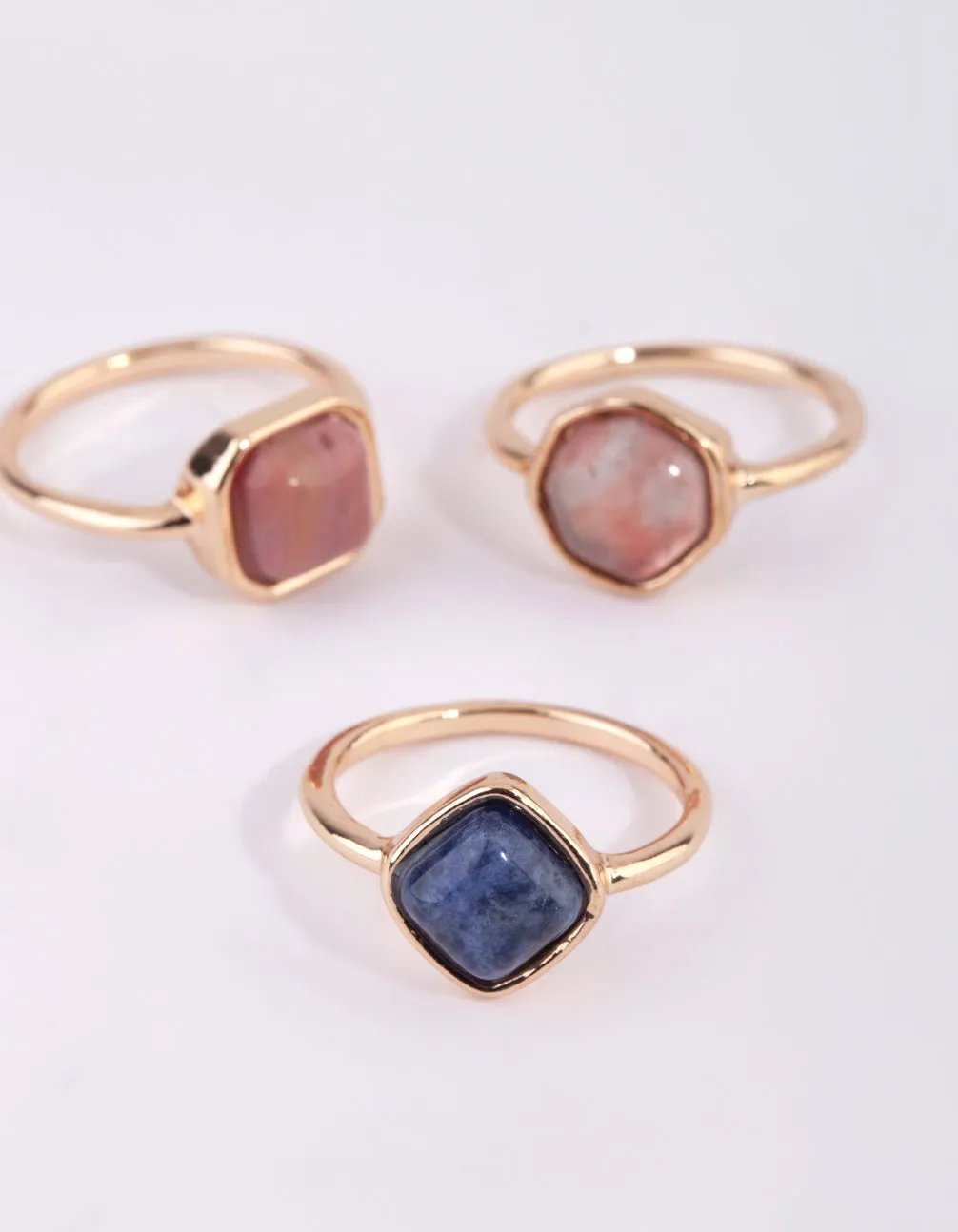 Gold Semi-Precious Ring Pack